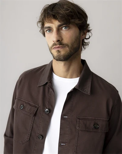 Mos Mosh Gallery - MMGMatteo Soft Overshirt - Black Coffeee